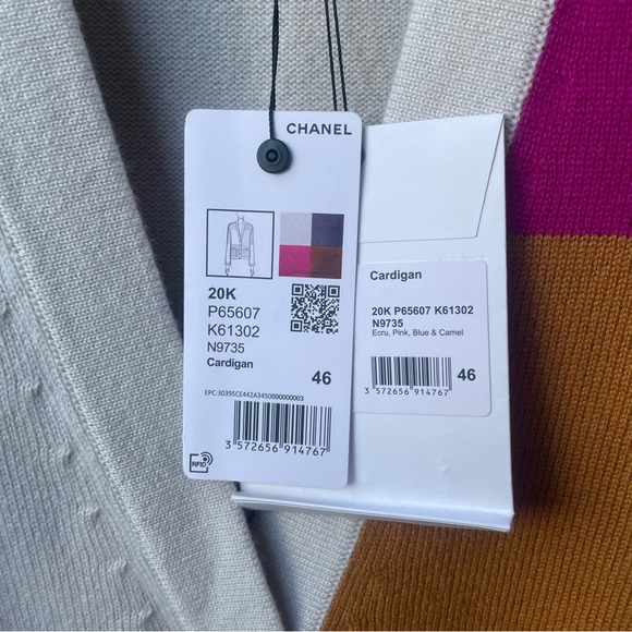 CHANEL 20K Cashmere Cardigan 46 / S-M NWT - Picture 7 of 14